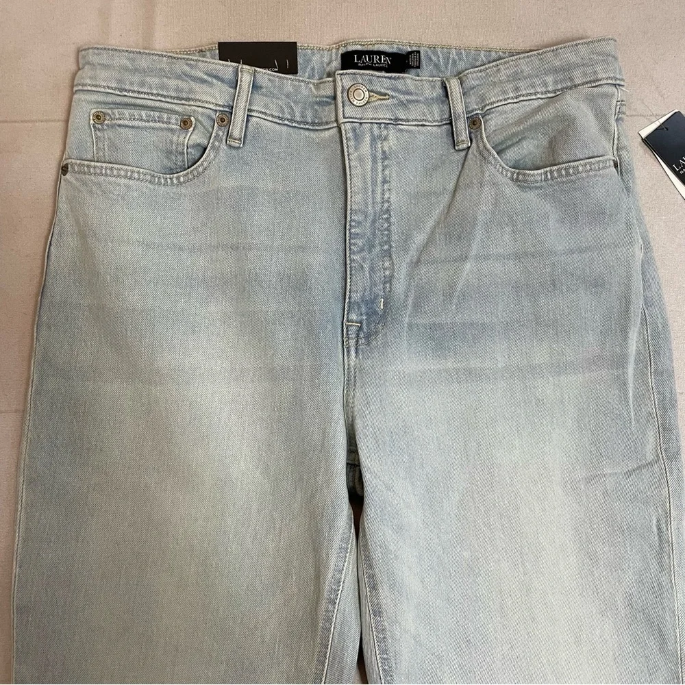 NWT New Lauren Ralph Lauren High-Rise Straight Ankle Jeans Size 2